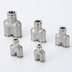 ข้อต่อสแตนเลสแบบ PY เชื่อมต่อเร็ว ขนาด 8 มม. และ 12 มม. สำหรับท่อลม ข้อต่อระบบนิวเมติกสำหรับท่อพลาสติก - Product Image 2