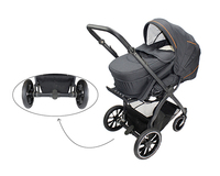 Poussette de sécurité pour bébé 3 en 1 Siège de sécurité bidirectionnel pour nouveau-né Poussette portable 3 en 1 pour 0-2 ans