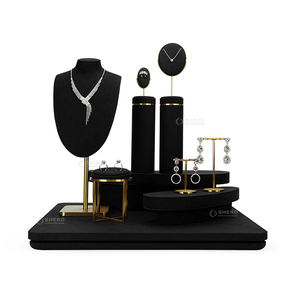 Accessoires d'affichage de bijoux de fenêtre de comptoir-ensemble de combinaison de présentoir de boucle d'oreille d'anneau de collier pour l'affichage au détail de fenêtre - Product Image 2