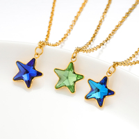 Acier inoxydable 13mm verre étoile breloques étoile pendentif verre collier pendentifs boucles d'oreilles faisant des breloques pour les résultats de bijoux à bricoler soi-même