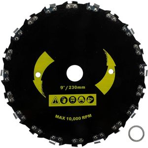 Lame de tronçonneuse BlueNatHxRPR 9 pouces 230 mm 20 dents avec anneau adaptateur pour débroussailleuse et coupe-bordures - Product Image 1