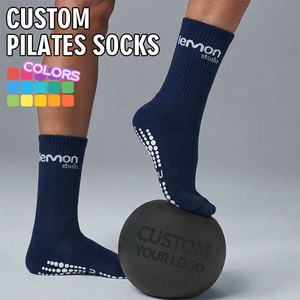 Calcetines de Yoga y Pilates Antideslizantes de Fábrica BiLu, MOQ Bajo, Venta al Por Mayor, Etiqueta Privada Personalizada, Calcetines Antideslizantes para Ejercicios de Barre - Product Image 1