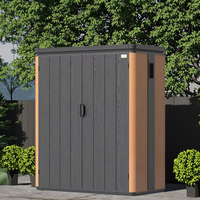 Prix d'usine, boîte de rangement de jardin en plastique écologique facilement assemblable, revêtement PVC, 71 gallons, boîte de rangement pour terrasse