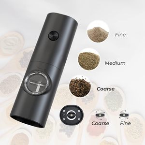 Juego de Molinillos de Sal y Pimienta, Botella para Especias Negra, Recargable por USB, Apto para Lavavajillas, Molinillo Eléctrico de ABS de Grado Alimenticio - Product Image 2