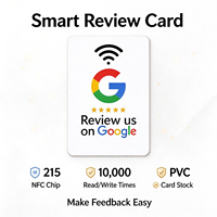 Support de table en acrylique NFC NTAG215 sans contact pour avis Google, carte d'affichage QR Code Tap to Review pour entreprises (hôtels, restaurants, salons)