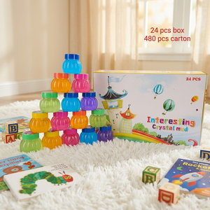 JRMS INDUSTRIES Ensemble de jouets sensoriels en boue de cristal colorée, 24 pièces, jouet d'empilage et de tri, boîte cadeau pour enfants (unisexe) Modèle Jr-ind-ccm - Product Image 6