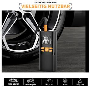 2025 최신 고출력 휴대용 자동차 타이어 팽창기 무선 자동 디지털 디스플레이 자동차 용 전원 은행이있는 공기 펌프 타이어 팽창기 - Product Image 3