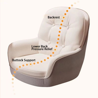 Chaise pivotante moderne pour chambre à coucher avec hauteur réglable - Chaise confortable pour la maison, idéale pour les loisirs, l'ordinateur et le bureau