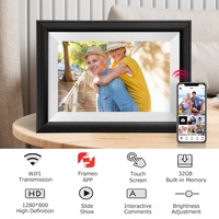 Toptan toplu özelleştirmek Woden durumda Frameo LCD bulut Video indir 10 inç WiFi dijital fotoğraf resim çerçeveleri