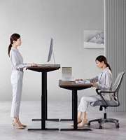 Bureau de direction intelligent et modulaire en bois, réglable en hauteur électriquement, design moderne, robuste, à prix abordable, pour la maison et le bureau