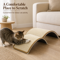 Grattoir à chat en sisal naturel, grattoir à chat incurvé et arqué, grattoir à chat en sisal tissé durable, vente en gros