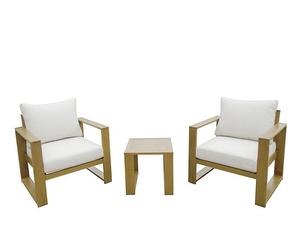 Patio de Villa Personalizado, Muebles de Exterior de Aluminio Tejido con Ratán de Alta Gama para 3 Personas, Aluminio - Product Image 1
