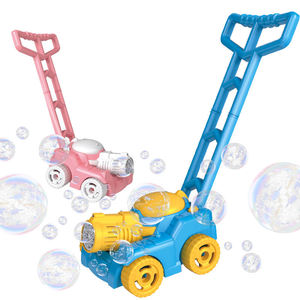 Souffleur de bulles électrique automatique pour enfants, machine à bulles en forme de tondeuse à gazon à pousser à la main, jouet de fête amusant avec solutions de bulles - Product Image 1