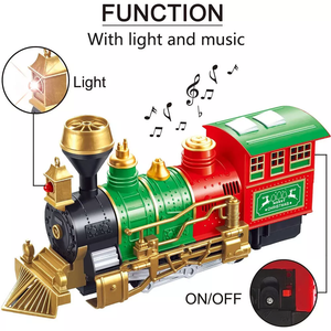 Juego de <span class=keywords><strong>tren</strong></span> de <span class=keywords><strong>Navidad</strong></span> Pista elevada Papá Noel Muñeco de nieve Árbol de <span class=keywords><strong>Navidad</strong></span> Luces de coche de carga Sonido Fácil de montar <span class=keywords><strong>Tren</strong></span> eléctrico <span class=keywords><strong>para</strong></span> vacaciones - Product Image 3