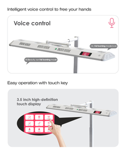 BIOMOL vermelho terapia luz painel corpo inteiro alta irradiação e grande área voz controle LED terapia dispositivo com suporte horizontal - Product Image 6
