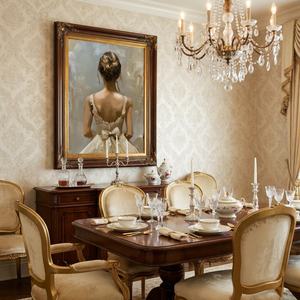 Peinture Murale Moderne Élégante de Portrait Nuptial en Gros, Décoration Murale Texturée pour Salon et Chambre à Coucher - Product Image 4