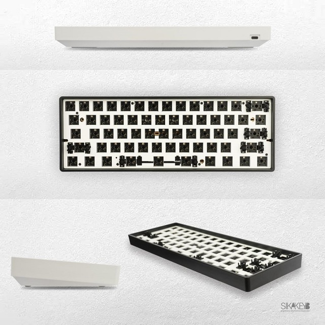 SIKAKEYB 60% Mini ABS case RGB 61 Keys Hotswap Kit DIY Switch 5.0 2.4G Wired 3 Model Mechanical Keyboard