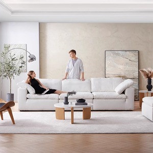 Fabric <b>Sofa</b> Cotton Linen <b>Material</b> Removable Washable L Shaped For Small Apartments - Product Image 2