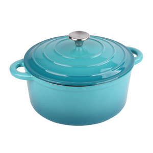 Casserole en <span class=keywords><strong>fonte</strong></span> <span class=keywords><strong>émaillé</strong></span>e compatible induction 10L, ensemble chauffe-plats écologique - Product Image 5