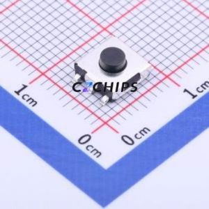 GT-TC090B-H031-L5 Tactile Switch SMD-5P,6.2x6.2mm Switch Single Pole Single Throw Round Button 2.5N Vertical Mount - Product Image 1