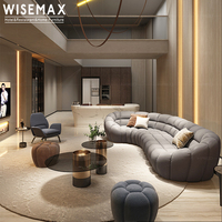 WISEMAX FURNITURE Canapé modulaire en tissu doux de style moderne en forme de L pour salon, canapé inclinable en forme de U, canapé sectionnel