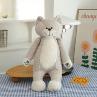 Penjualan Langsung Pabrik Mainan Kucing Plush dengan Isian Jelly Panas yang Dapat Diisi Ulang, Mainan Kucing Plush Besar 110cm, Boneka Kucing Besar