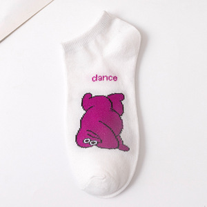 Anime Cartoon Ankle Socks For Women Breathable Sweat Absorbent All Season Casual Wear White With Colorful Characters - Product Image 4