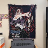 Tapiz Personalizado de Anime Berserk, Manta de Jacquard Tejida de Poliéster y Algodón, Cubre Sofá, Decoración para Sala de Estar, Diseño de Avión Cuatro