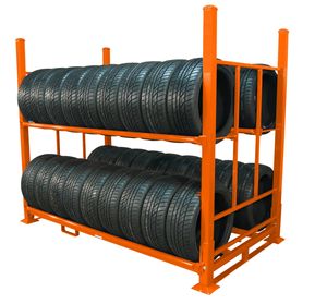 <span class=keywords><strong>Cage</strong></span> de stockage, grande capacité, empilable, en acier, bacs de stockage, boîte, palette d'entrepôt, étagère de rangement en métal pliable - Product Image 1