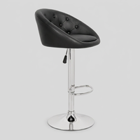 Chaise de bar JOHOOFURNITURE en cuir PU noir, capitonnée, réglable en hauteur, fabriquée en Chine, pour bar/pub