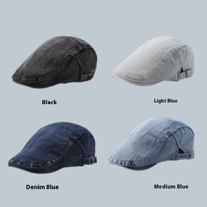 Sombrero de vendedor de periódicos Retro americano Sombrero de <span class=keywords><strong>pintor</strong></span> japonés que combina con todo Estilo británico Sombrero de logotipo imprimible informal de verano - Product Image 2