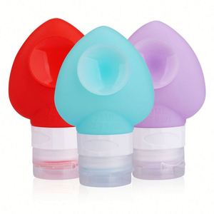 Bouteille de voyage en silicone de qualité alimentaire, écologique, non toxique, personnalisable avec logo, pour shampoing, lotion, cosmétiques, soins personnels - Product Image 1