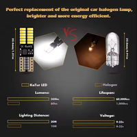 HOLY T10-4014-24SMD 5 Ampoules LED pour plaque d'immatriculation de voiture DC12V 576LM Super Lumineuses pour rétrofit et éclairage intérieur