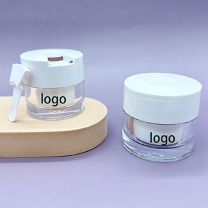 Cosmetic <b>Plastic</b> Acrylic <b>Jar</b> 30g 50g Skin Care Cream Acrylic Cream <b>Jar</b> with Hand Pull Pad and Cream Spoon - Product Image 2