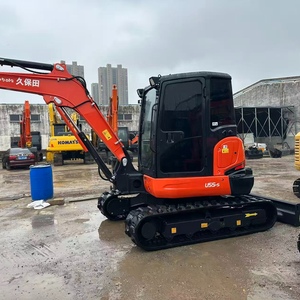 Excavadora de cadenas Kubota U55 usada en stock, miniexcavadora de 5 toneladas sin cola para servicios urbanos y paisajismo - Product Image 4
