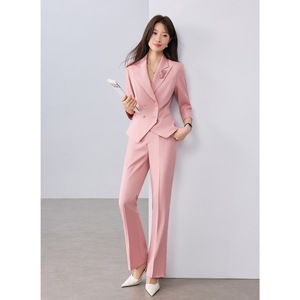 Women's Suit Set Three Quarter Sleeve Satin Anti-Wrinkle Formal Work Wear Commuting Outfit - Product Image 2