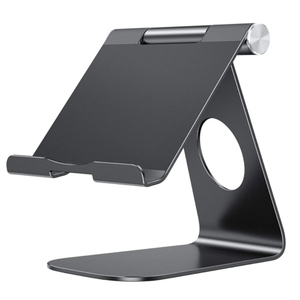 GREATYYT supporto per Tablet e telefono in alluminio regolabile per Desktop-portatile e pieghevole, compatibile con iPhone e <span class=keywords><strong>iPad</strong></span> - Product Image 1