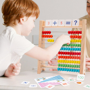Bằng Gỗ 10x10 Hạt Máy Tính Toán Học Bé Trẻ Em Montessori Đầu Giáo Dục Học Tập Toán Học Trò Chơi Dạy Học Hỗ Trợ Đồ Chơi - Product Image 3