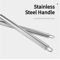 Ustensiles de cuisine en silicone avec manche en acier inoxydable de qualité supérieure OEM ODM, outils de cuisson durables, articles de cuisine, Cocina