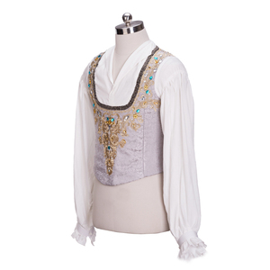 Personnalisable blanc <span class=keywords><strong>bulle</strong></span> manches <span class=keywords><strong>danse</strong></span> veste pour hommes professionnel <span class=keywords><strong>classique</strong></span> Ballet Prince scène tunique Performance ensemble enfants - Product Image 4