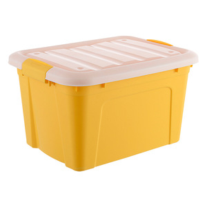 Big Transparent Plastic Storage Bins With Lid Plastic Storage Boxes With Handle Water-proof Moisture-proof