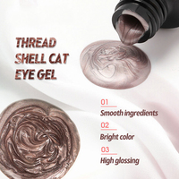 Vernis à ongles UV/LED en forme de coquille œil de chat, 6 couleurs, 9D, pour Salon de maison, DIY, 15ml