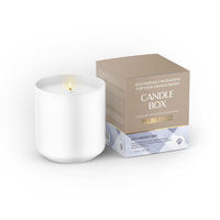 Boîte carrée vide rigide de luxe pour bougie parfumée boîte cadeau en fer blanc bocaux à bougie en céramique de lin boîtes avec couvercle pour lumière
