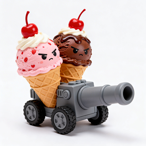 Nouvelle figurine personnalisée en PVC et caoutchouc, modèle <span class=keywords><strong>de</strong></span> cône <span class=keywords><strong>de</strong></span> crème glacée à <span class=keywords><strong>double</strong></span> cupe, décoration - Product Image 1