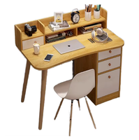 Bureau d'ordinateur pliable compact en bois de style nordique pour la maison, la chambre et le bureau - Table d'écriture pour étudiants pour les dortoirs