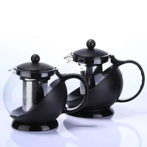 Campione gratuito 1250ml australia uk tetera gift design the coffee tea bollitore teiere in vetro all'ingrosso per fare il tè