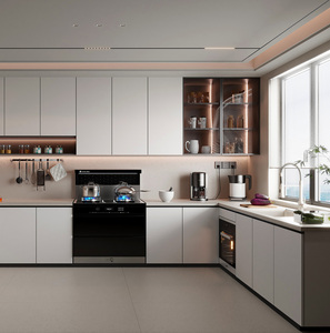 Miễn Phí Tùy Chỉnh Hiện Đại Trắng Tủ Bếp Trung Quốc Nhà Máy Bán Hàng Trực Tiếp Nhà Bếp Tủ Hoàn Chỉnh Nhà Bếp Bằng Gỗ Thiết Kế Miễn Phí - Product Image 2