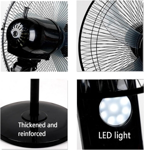 16-Inch Solar Rechargeable Battery Solar Fan 25W 15000mAh/18000mAh 9-12 Hours Solar Fan With <b>Light</b> Solar Solar-Powered Cooling O - Product Image 3
