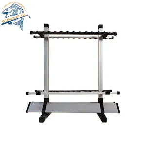 Buy Freestanding fishing rod display stand with Custom Designs 