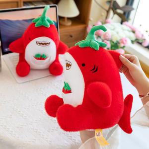 Peluche Requin Piment Rouge Doux et Amusant à Câliner, Jouet Créatif Nouveauté avec Mini Poche Piment pour Cadeau d'<span class=keywords><strong>Anniversaire</strong></span> - Product Image 6